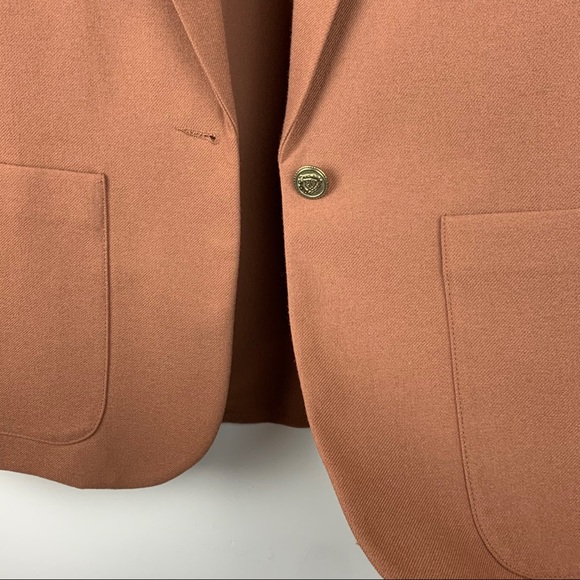 Vintage Lucia Tan One Button Embroidered Blazer - Picture 3 of 11